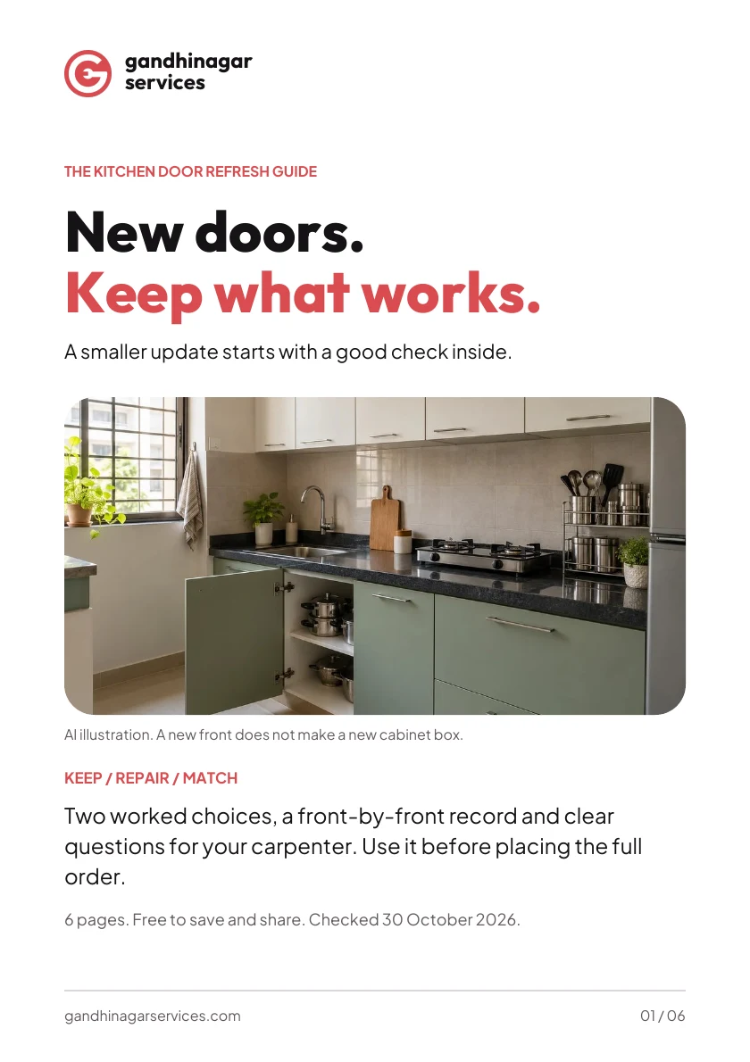 Actual A5 cover of the Kitchen Door Refresh Guide